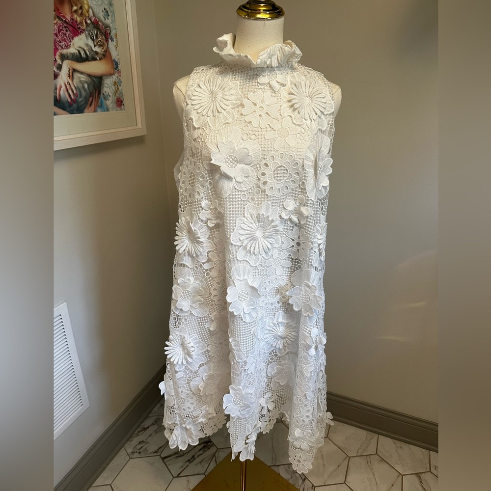Tuckernuck White Floral Lace Mini Dress